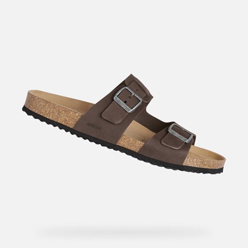 Geox Sandal Ghita Sandalen Herren Dunkelkaffee | 681954EJH