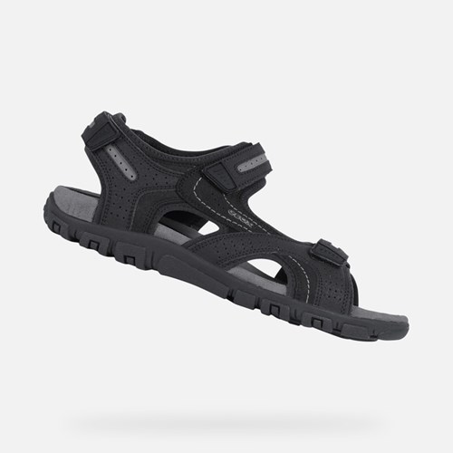 Geox Strada Sandalen Herren Schwarz | 230915CFM