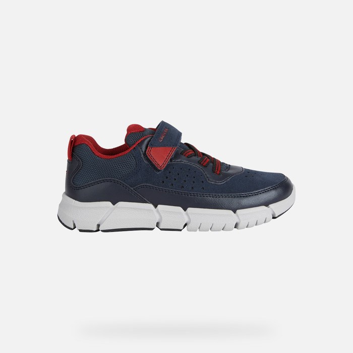 Geox Flexyper Sneakers Jungen Navy Rot | 271603PTM