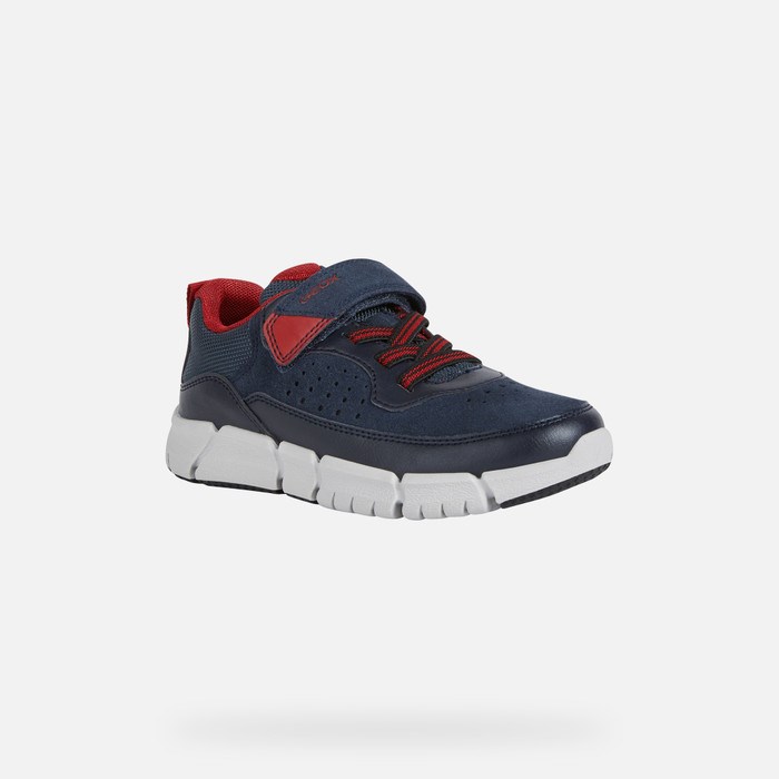 Geox Flexyper Sneakers Jungen Navy Rot | 271603PTM