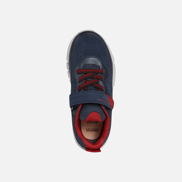 Geox Flexyper Sneakers Jungen Navy Rot | 271603PTM