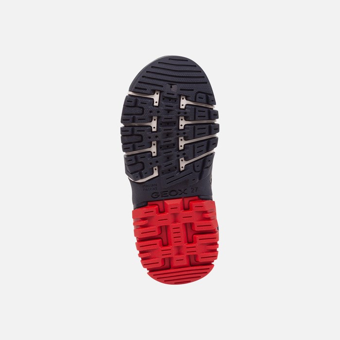 Geox Sandal Dynomix Sandalen Jungen Navy Rot | 864913NCY