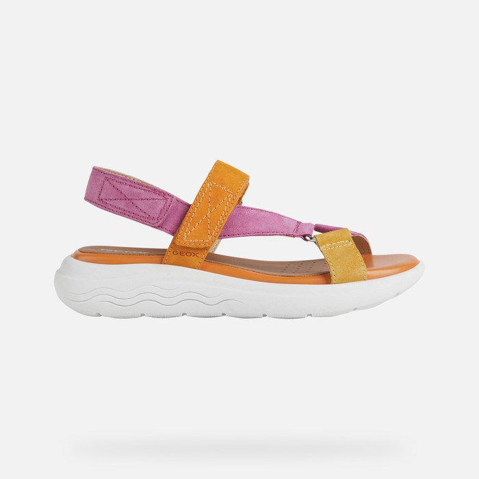 Geox Spherica Ec5w Sandalen Damen Fuchsie Orange | 568703WOS