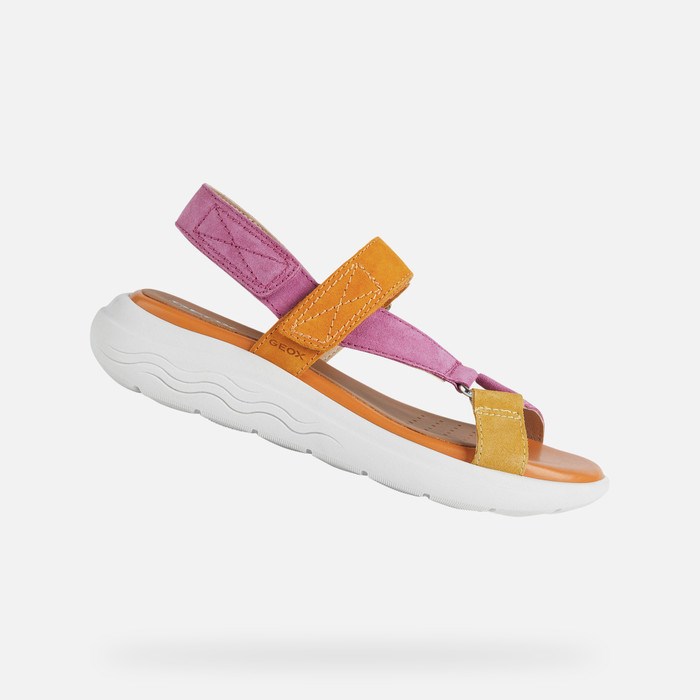 Geox Spherica Ec5w Sandalen Damen Fuchsie Orange | 568703WOS